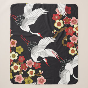 Fliegende Vögel: Kranich Reiher Japanisch. Sherpadecke