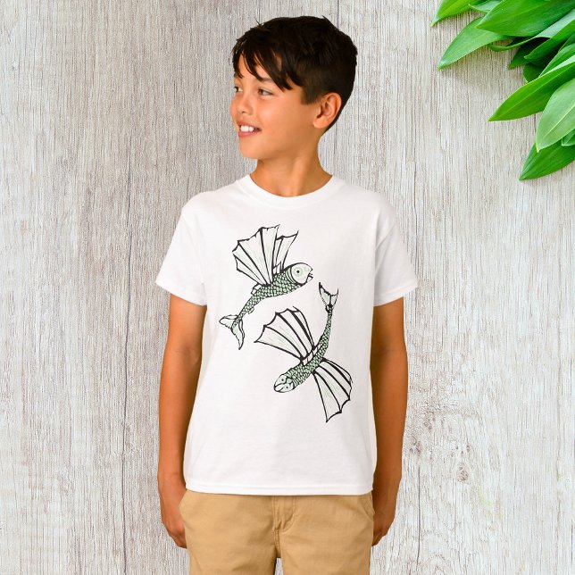 Fliegende, vom Fisch gezogene Ozeankreatur T-Shirt (Von Creator hochgeladen)
