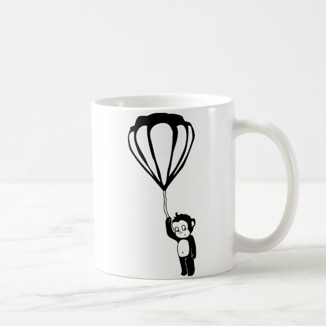 fliegender Affe: Heißluftballon Kaffeetasse (Rechts)