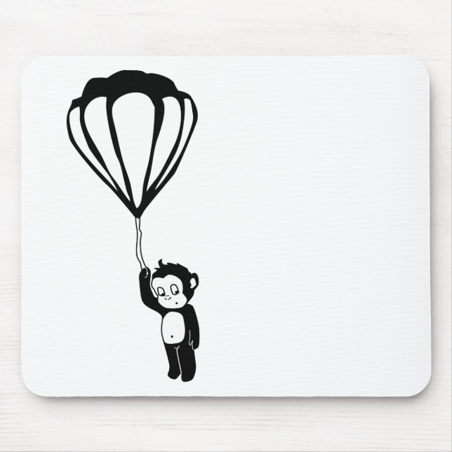 fliegender Affe: Heißluftballon Mousepad (Vorne)