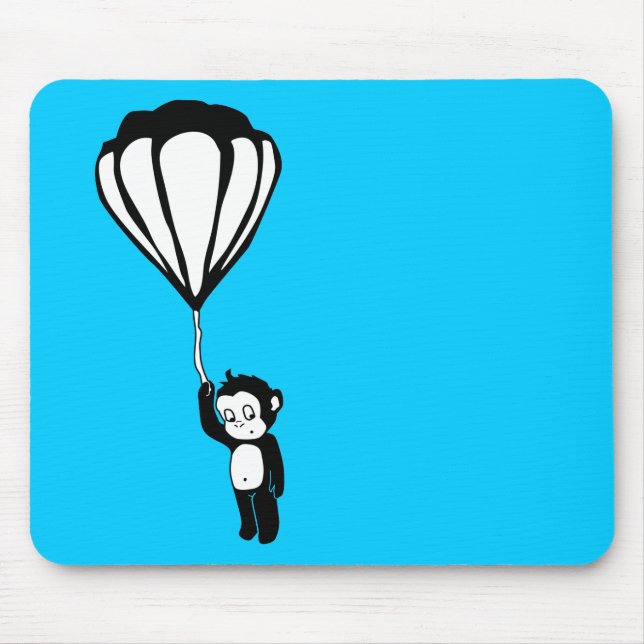 fliegender Affe: Heißluftballon Mousepad (Vorne)