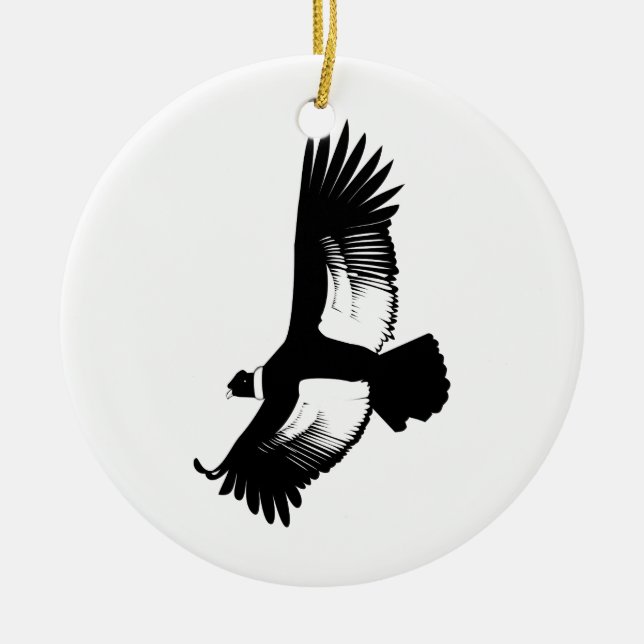 Fliegender Andenkondor Keramik Ornament (Vorne)