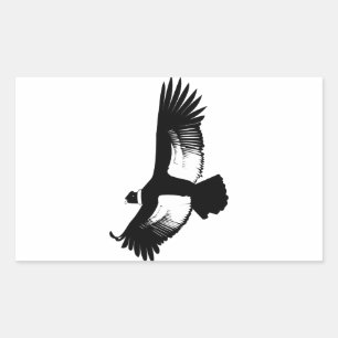 Fliegender Andenkondor Rechteckiger Aufkleber