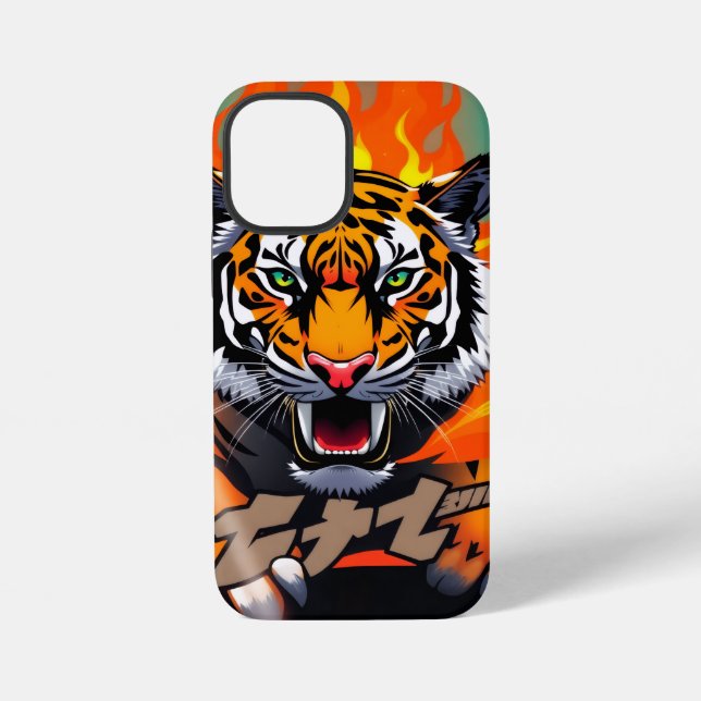 Fliegender Anime-Tiger  iPhone 12 Mini Hülle (Rückseite)