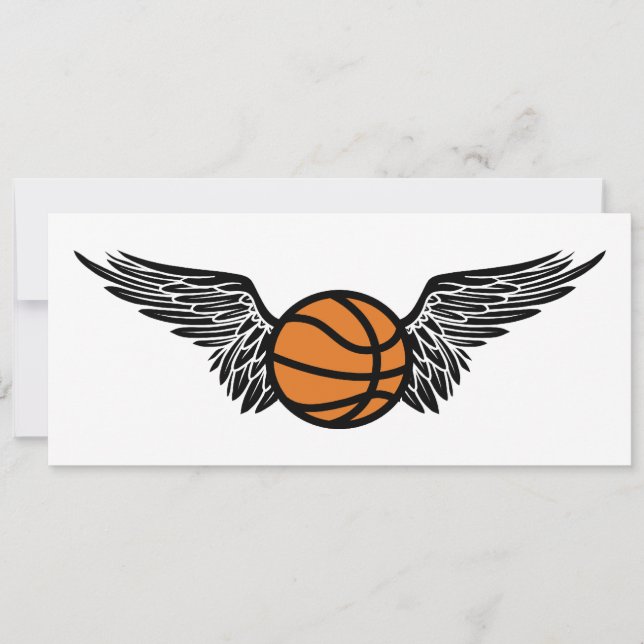 fliegender Basketball Einladung (Vorderseite)