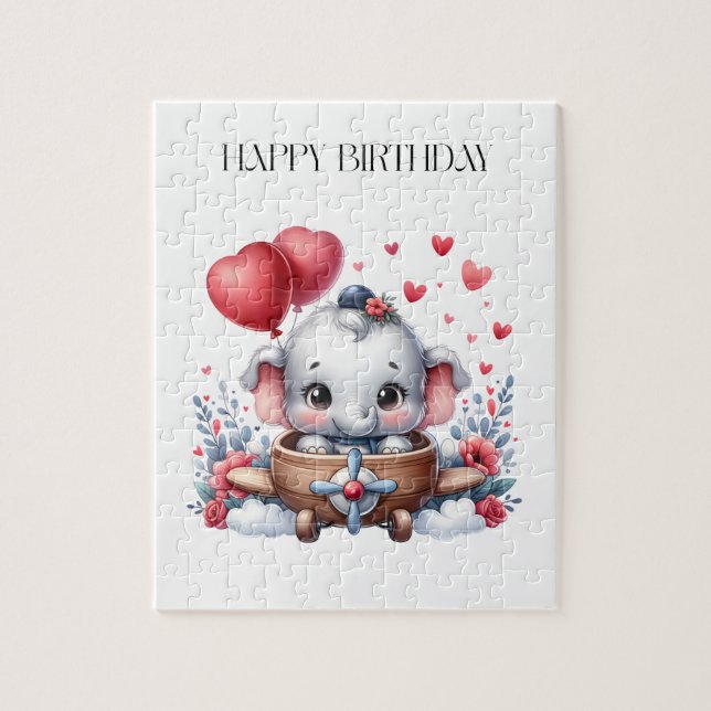 Fliegender Elefant Geburtstag (Vertikal)