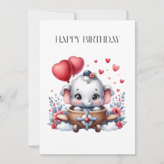 Fliegender Elefant Geburtstag Einladung