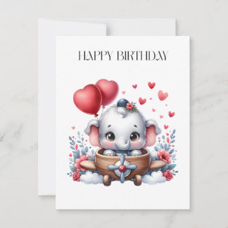 Fliegender Elefant Geburtstag Einladung