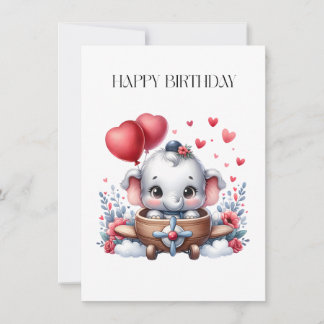 Fliegender Elefant Geburtstag Einladung
