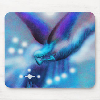 Fliegender Engel in der Nacht Mousepad