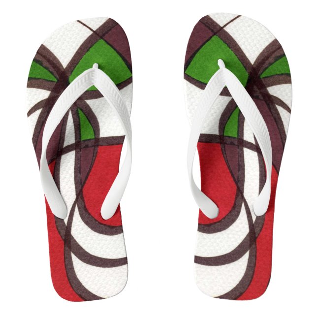 "Fliegender Fisch" abstrakte Flip Flops. Flops (Fußbett)