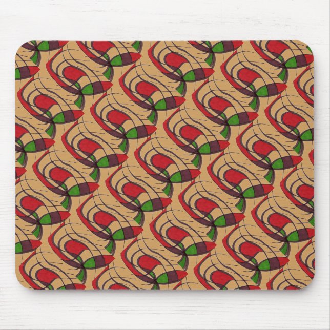 "Fliegender Fisch" geteerte abstrakte Design Mouse Mousepad (Vorne)