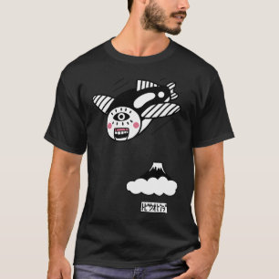 Fliegender Fisch und Mt.Fuji (graue Version) T-Shirt