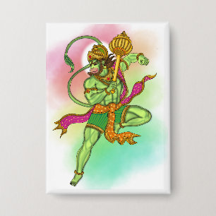 Fliegender Hanuman-Knopf Button