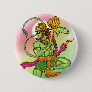 Fliegender Hanuman-Knopf Button