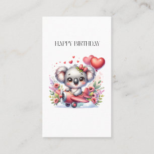 Fliegender Koala Geburtstag Visitenkarte