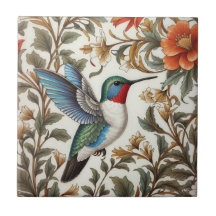 Fliegender Kolibri, inspiriert von William Morris
