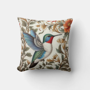 Fliegender Kolibri - Inspiriert von William Morris Kissen