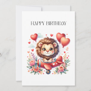 Fliegender Löwe Geburtstag Karte