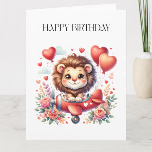 Fliegender Löwe Geburtstag Karte