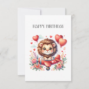 Fliegender Löwe Geburtstag RSVP Karte