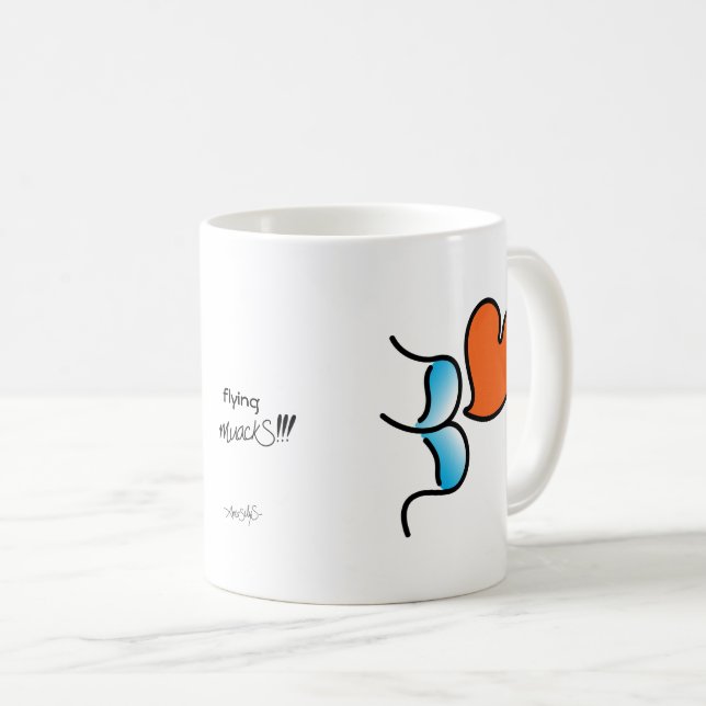 Fliegender Mack!!! -Blau Kaffeetasse (VorderseiteRechts)