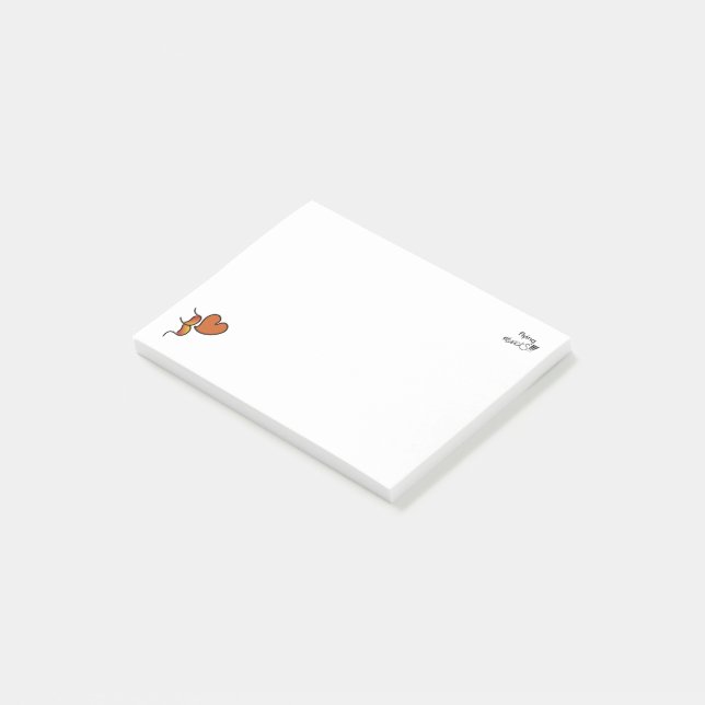 Fliegender Mack!!! -Orange Post-it Klebezettel (angewinkelt)