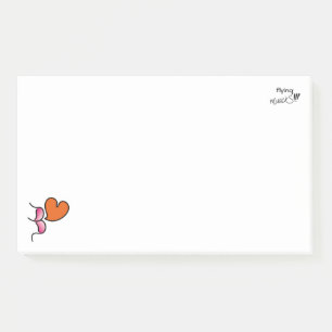 Fliegender Mack!!! -Pink Post-it Klebezettel