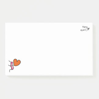 Fliegender Mack!!! -Pink Post-it Klebezettel