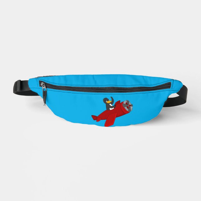 Fliegender Pinguin Cartoon  Bauchtasche (Vorderseite)