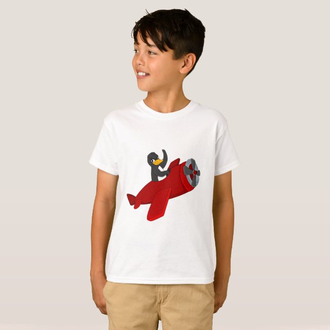 Fliegender Pinguin-Cartoon-T - Shirt (Vorne ganz)