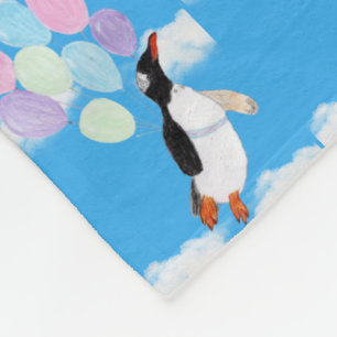 Fliegender Pinguin Fleecedecke