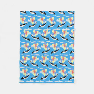 Fliegender Pinguin-Teddybär Fleecedecke