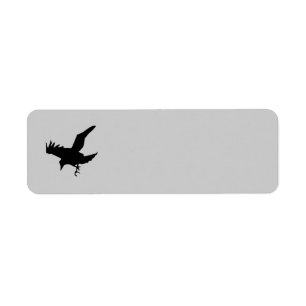 Fliegender Raben-Silhouette-Rücksendeadresse Avery