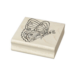 Fliegender Schmetterling nach untenBriefmarke der  Gummistempel