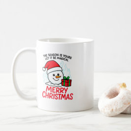 Fliegender Schneemann Frohe Weihnachten Tasse Lust