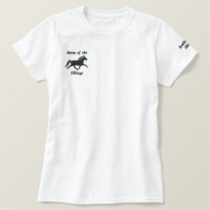 Fliegender Schritt - Gletta Besticktes T-Shirt