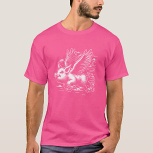 Fliegender Schweine-Bauer Funny Hog Schweinegrippe T-Shirt