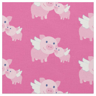 Fliegender Schweine Niedliches Baby-Kinderzimmer-D Stoff