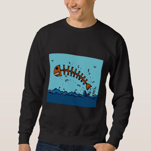 Fliegender Skelefisch Sweatshirt (Vorderseite)