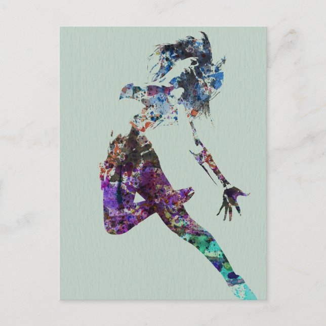 Fliegender Tanz Postkarte (Vorderseite)