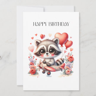 Fliegender Waschbär Geburtstag Einladung