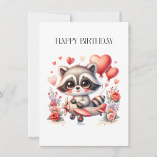 Fliegender Waschbär Geburtstag Einladung