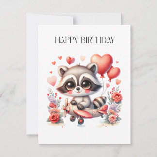 Fliegender Waschbär Geburtstag Einladung