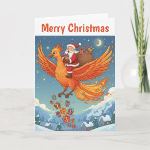 Fliegender Weihnachtsmann Weihnachten Karte