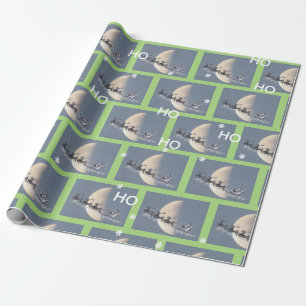 Fliegender Weihnachtsmann Weihnachtspapier Geschenkpapier