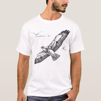 Fliegendes Adler-T-Shirt Vintage Raubvogel Line Ar T-Shirt