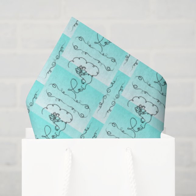 Fliegendes Beauty Aqua Tissue Paper Seidenpapier (Geschenktüte)