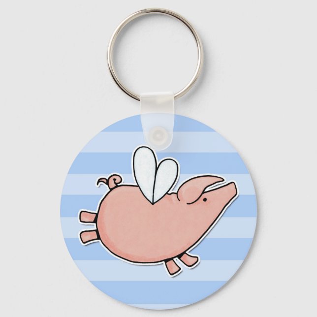 fliegendes Ferkel Schlüsselanhänger (Vorderseite)