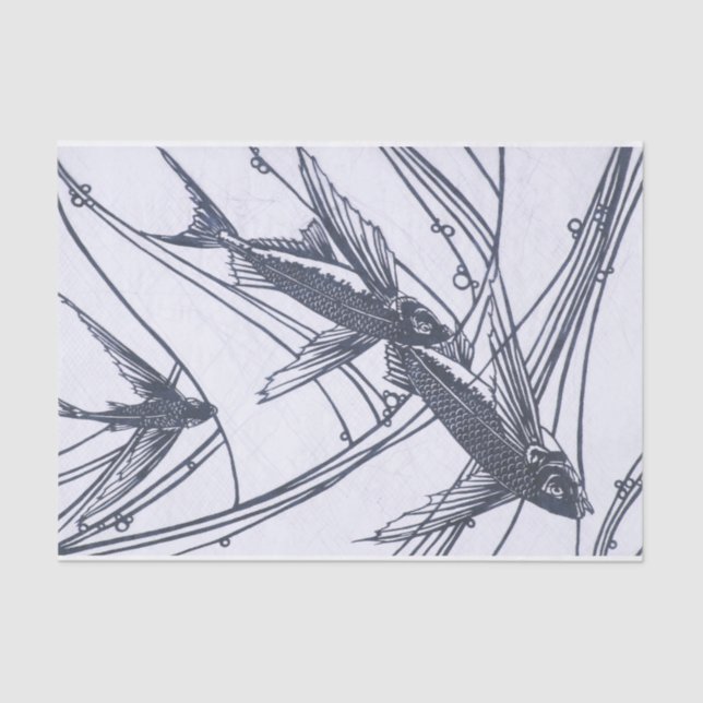 Fliegendes Fischgewebe Seidenpapier (Vorderseite)